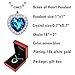 The Blue Heart of The Sea Necklace,A Piece of My Heart Is in Heaven Necklace Jewelry Gifts for Women Jewelry Pendants Necklaces Jewelry Anniversary Valentines Jewelry Necklace Pendants for Women