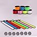 PROLOSO Pack of 7 LED Light Up Band Slap Bracelets Night Safety Wrist Band for Running Man Riding Walking Concert Party Camping Outdoor Sports with 8 Extra Button Battery