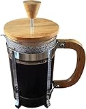 Starizzo French Press Coffee Maker For Home & Work, Travel, Tea, Cold Brew | Stylish Bamboo, BONUS Measuring Spoon, Compact Size 20oz | 600ml