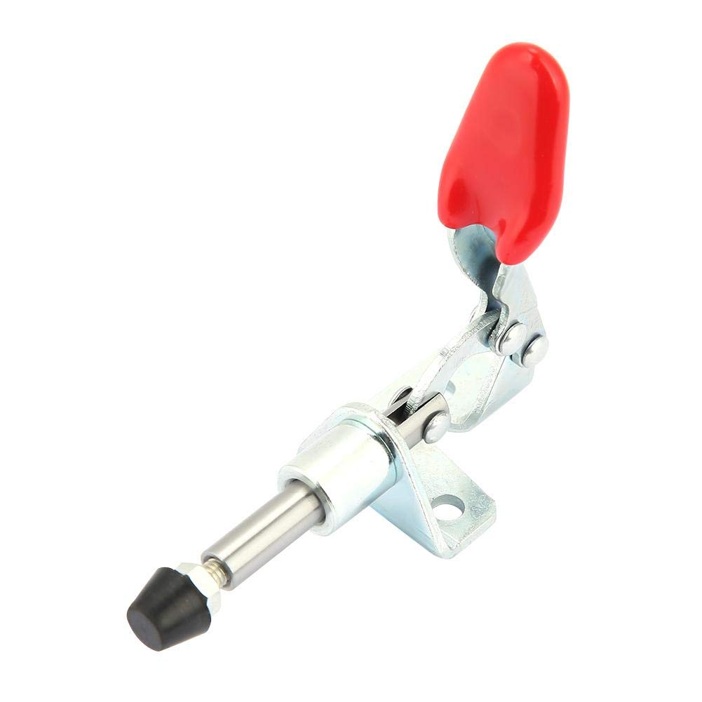 Quick Release Toggle Clamp Set 2Pcs Iron Galvanized 110lbs/50kg Capacity 2.6” Quick Fixed Push Pull Latch Clamp Vertical Toggle Clamp with 4M Screws for Welding Jigging Repairing - Image 5