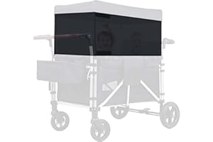 WAYBAS 4 Side Breathable Wagon Stroller Sunshade Net Canopy, Adjustable Wagon Attachment Cover Canopy Universal Wagon Accessories for W2 W4 Wagon Stroller Camping Picnic Prevent UV Dust Mosquito, 102″ × 13″