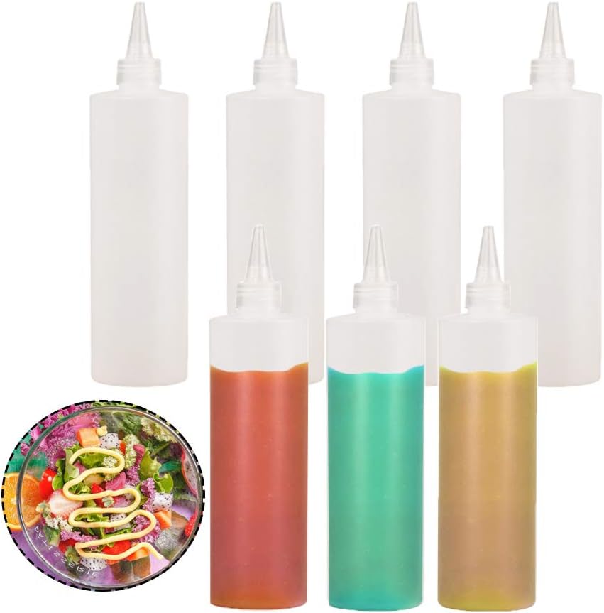 clear plastic squeeze bottles with cap