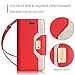 ProCase iPhone SE 2022/2020 iPhone 8/7 Wallet Case for Women, Stylish Folio Flip Card Case Stand Cover with Hand Strap Kickstand and Card Holder for iPhone SE 3/2 iPhone 8/7 -Red
