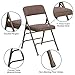 Flash Furniture HERCULES Series Curved Triple Braced & Double Hinged Beige Fabric Metal Folding Chair