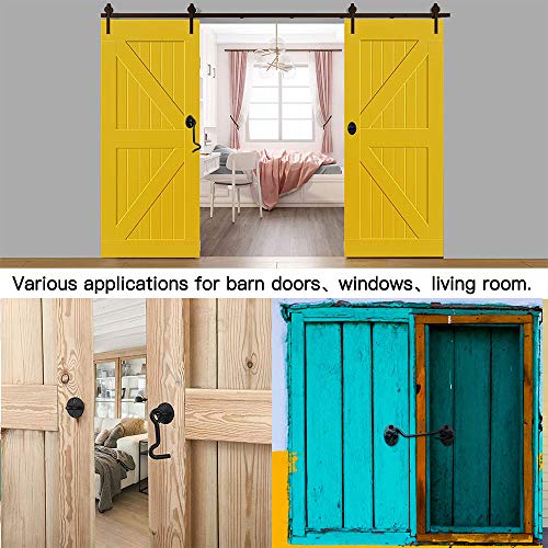 VONDERSO Hook and Eye Latch Lock, 4 Inch Stainless Steel Barn Door Latch Safe Blocking for Gate