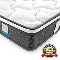 Inofia Sleeping 8 inch Hybrid Comfort Eurotop Innerspring Mattress- Plush Yet Supportive-Pressure Relief (Twin)