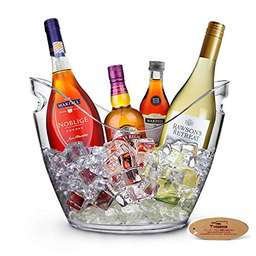 Yobansa 8L Acrylique Grand Seau à Glace, Seaux à Champagne Seau à Champagne Seau à Vin, Récipient De Stockage De Fruits…