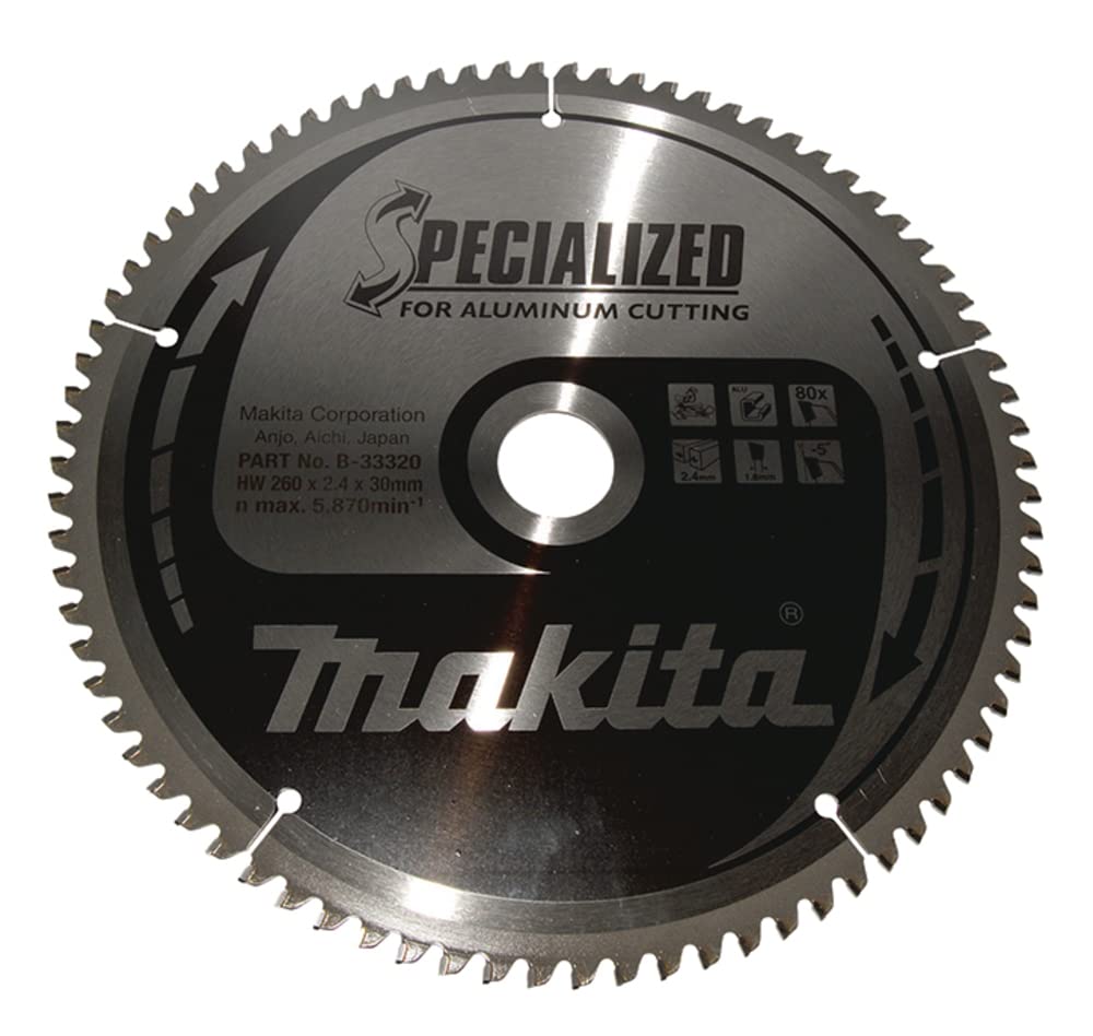 Makita B-33320 Specialized Aluminium Cutting Saw Blade 260x30x80T