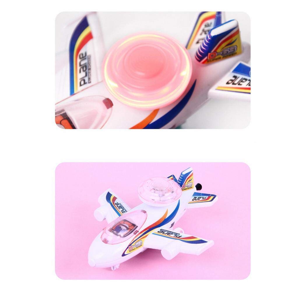 piokikio Creative LED Pull String Turtle Plane Moving Glowing Interactive Kids Toy Light-Up Toys