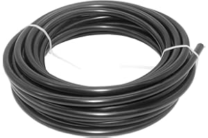 Beduan 8 mm OD Pneumatic Air Line Tubing Nylon Air Hose for Fluid Transfer or Air Brake System 32.8ft (Black)
