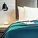 Bedsure GentleSoft Fleece Blankets Queen Size Teal - Bed Blanket Soft Lightweight Plush Fuzzy Cozy Luxury Microfiber, 90x90 inches