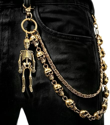 Amazon.com: Men's Motorcycle Biker Trucker Jean Key Pendant Black