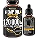 Hemp Oil Drops 120 000 mg, Co2 Extracted, Made in USA, Help Reduce Stress, Anxiety and Pain, 100% Natural Ingredients, Vegan Friendly, GMO Free primary