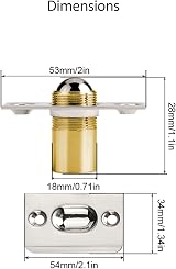 Jiayi Roller Ball Door Catches Adjustable Internal Latches 2 Pack Silver view 8