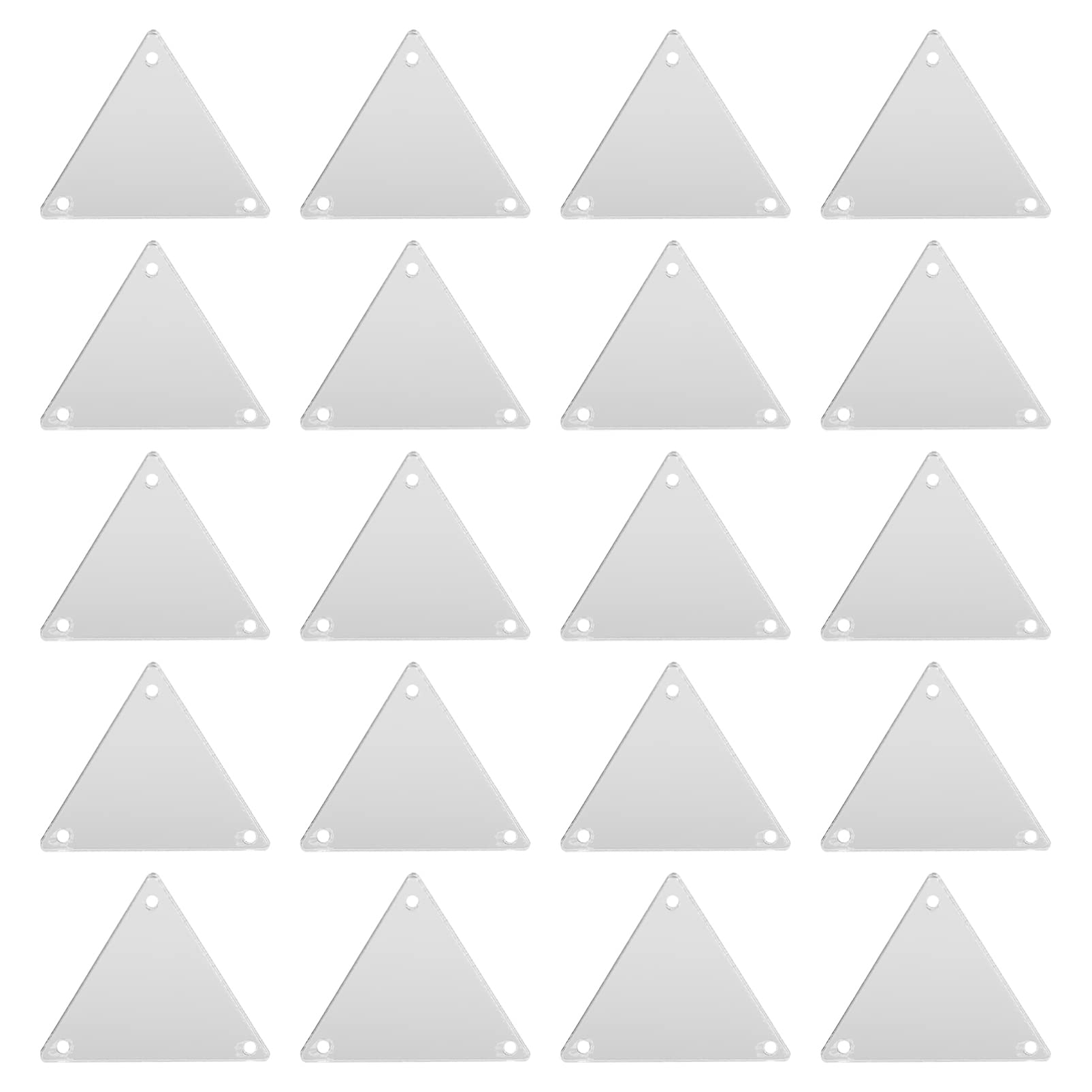 VICASKY 50pcs Acrylic Mirror Sew on Beads Flatback Rhinestones,Triangle Irregular Mirror Loose Beads DIY Mirrored Trim for Clothes Bags Shoes Sewing Beads Party Craft Accessory