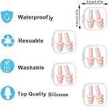 CCLKHY 5 Pairs Reusable Silicone Ear Plugs Noise Cancelling Sleep Swim Study view 5