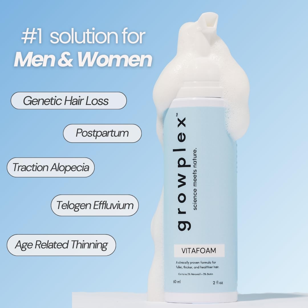 Mua Growplex Vitafoam 5% Minoxidil Foam for Men & Women, DHT Blocking ...