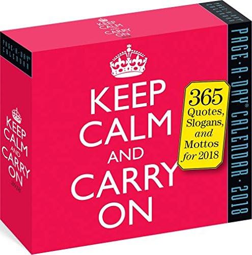 2018 Keep Calm and Carry On Daily Page-A-day Box / Desk Calendar