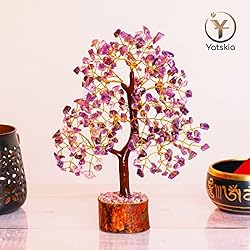 YATSKIA Amethyst Crystals Tree of Life - Stones and