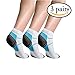 3 Pairs Sport Plantar Fasciitis Arch Support Low Cut Running Gym Compression Foot Socks / Foot Sleeves,White,Large / X-Large