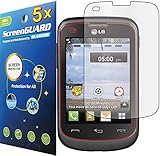 GuarmorShield 5x LG 306G 305C Tracfone StraightTalk Net10 Premium Clear LCD Screen Protector Guard Shield Cover Film Kit (Package by Guarmor Brand)