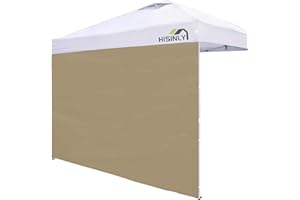 Hisinly Canopy Sidewall 10 * 10 ft, 1 Pack Sunwall with 210D Oxford Cloth, UV Protection and Waterproof, Suits Pop-up Tent/Instant Canopy/Commercial Canopy, Kahki(Sidewall Only)