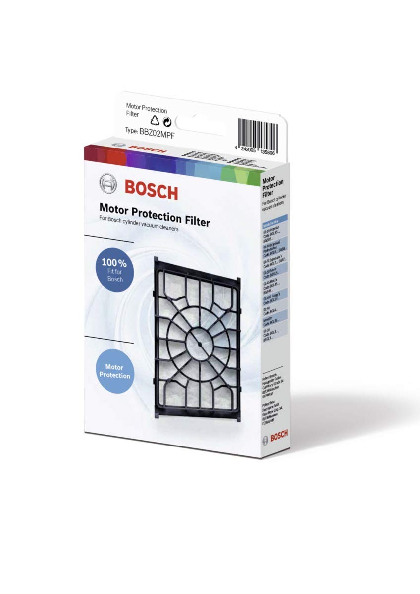 Bosch Hausgeräte Bosch BBZ02MPF Washable Motor Protection Filter Fits BGL70/BGB7, BSGL3, BGL35, BGL45/BGB45, BGLS4, BGL31/BGL4, BSGL5/BGL5S, BGL80/BGL85/BGB8 S, White