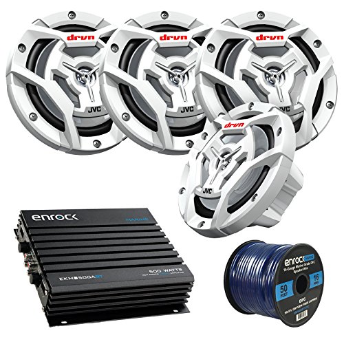 Marine Speaker And Amp Package: 4x JVC 