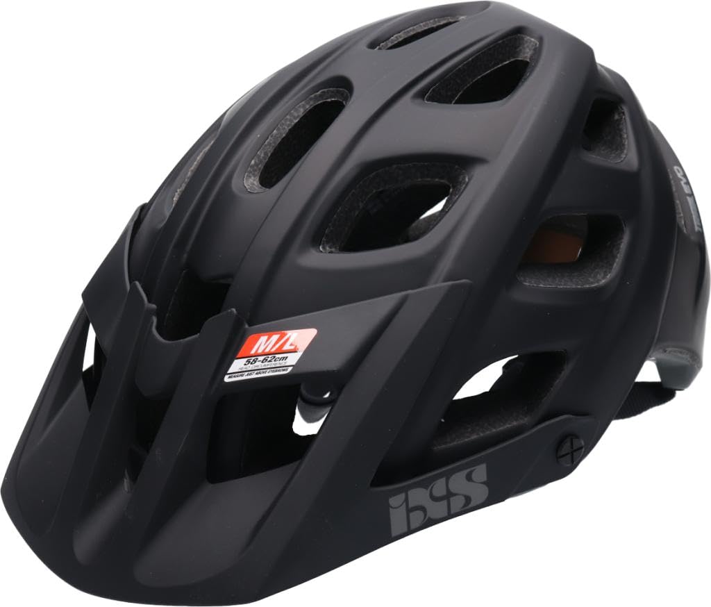 IXS Unisex Evo Trail All Mountain MTB Helmet, Black, ML (58-62cm) EU