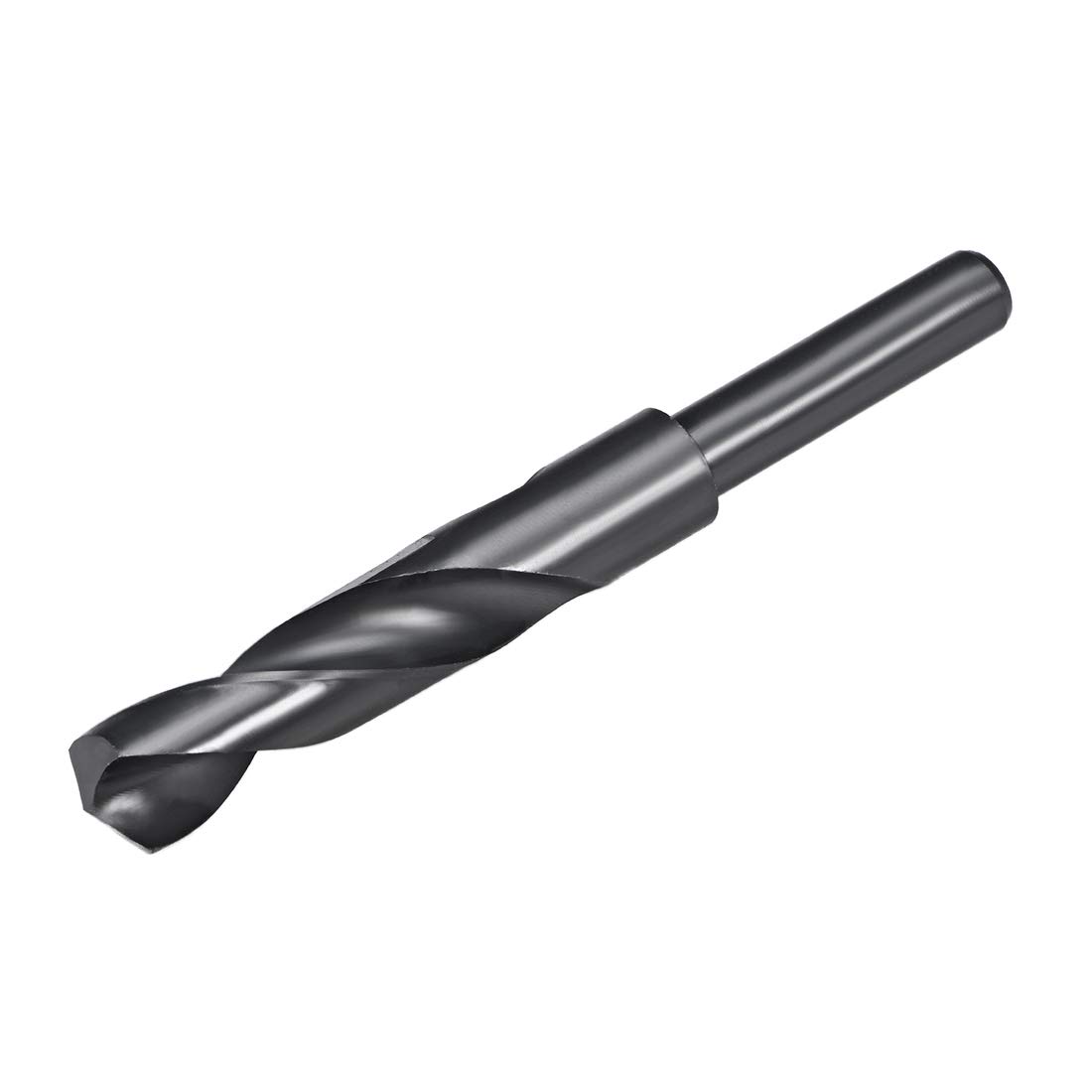 sourcing map 1/2" Reduced Shank Drill Bits 18mm Black Nitride Coated High Speed Steel HSS 6542, Twist Drill Bit for Stainless Steel Alloy Metal Plastic