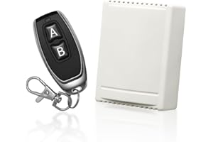 TOPENS HLR01 HomeLink Compatible Universal Receiver with Remote Control Transmitter for Automatic Swing Sliding Gate Opener Garage Door Opener, Security Gate Operator Accessory