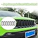 Yoursme Door Fuel Filler Cap, Front Mesh Grilles, Headlight and Taillight Covers for Jeep Renegade 2015 2016 2017 2018 - Black Exterior Trim Kit Set 14PCS