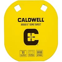 Caldwell High Caliber AR500 Steel Targets 3/8 Inch Thickness, Rifle Rated for Precision Shooting and Target Practice with Han