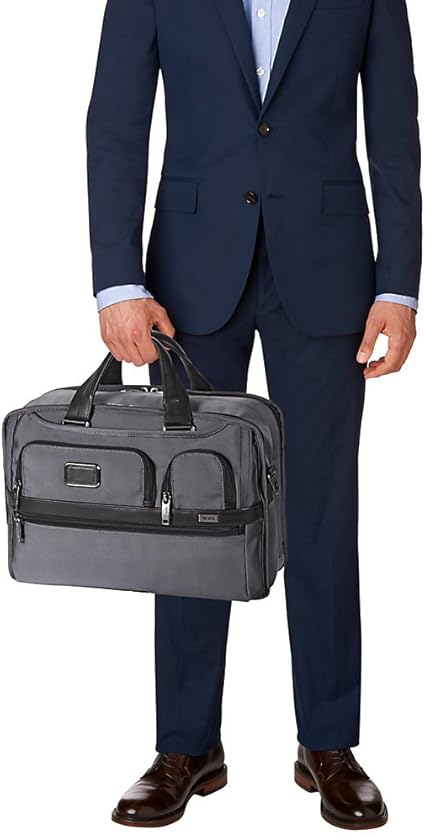 Amazon Com Tumi Alpha Three Way Brief Pewter One Size Briefcases
