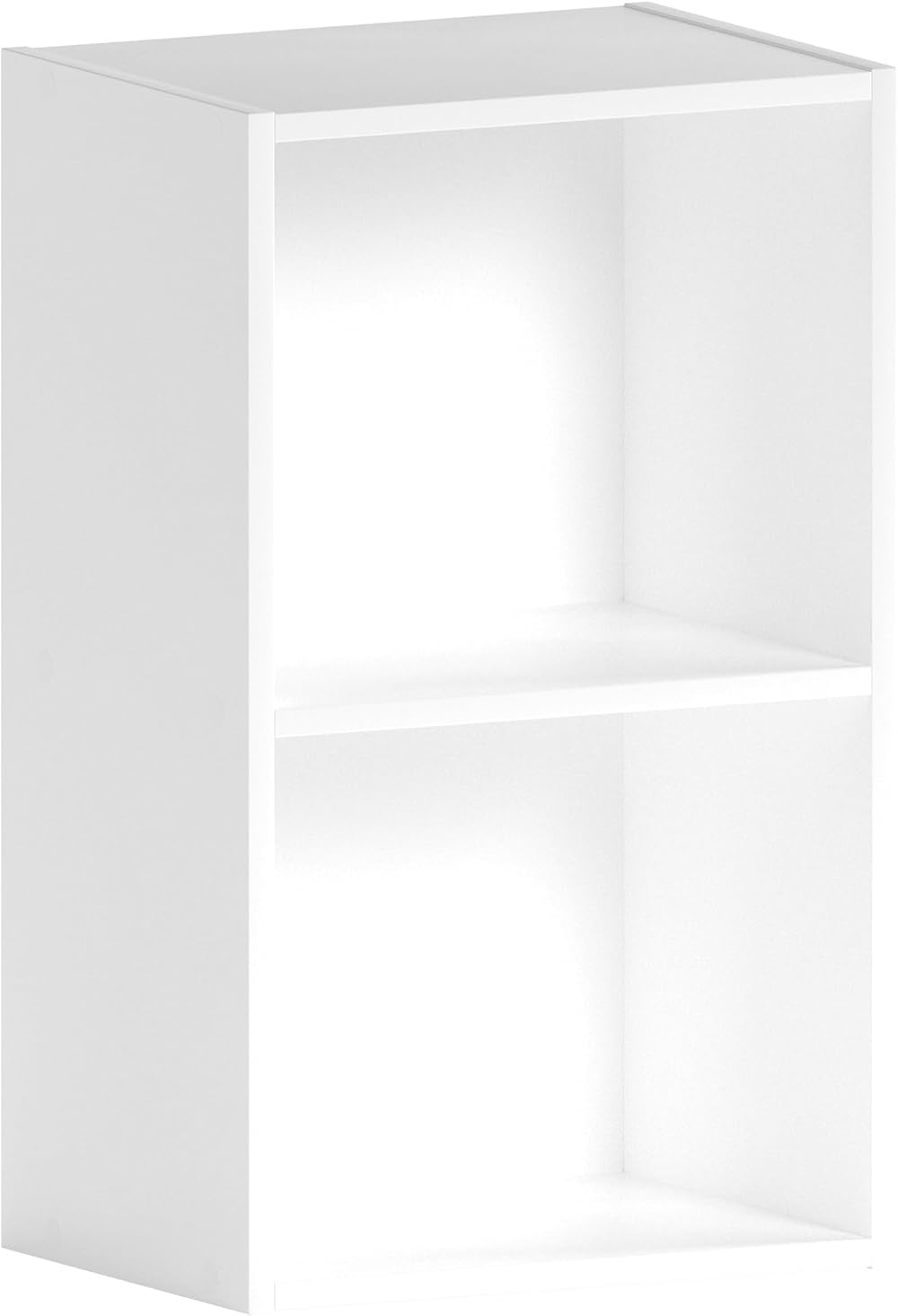 Vida Designs Oxford 2 Tier Cube Bookcase White Wood Shelving Unit