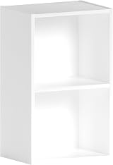Vida Designs Oxford 2 Tier Cube Bookcase White Wood Shelving Unit