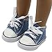 PrettyW Doll Clothes for 18 Inch Dolls - Canvas Lace Up Sneakers Shoes for 18 inch American Girl Dolls (Dark Blue)