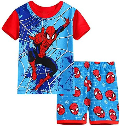 Superhero Sleepwear Sports Cotton PJS Spider-Manchildren's Boys Pajamas
