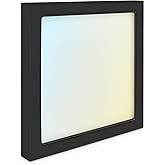 LUXRITE 6 Inch Square LED Flush Mount Ceiling Light, Dimmable, 15W 1000LM, 5CCT 2700K 3000K 3500K 4000K 5000K, Ultra Slim LED
