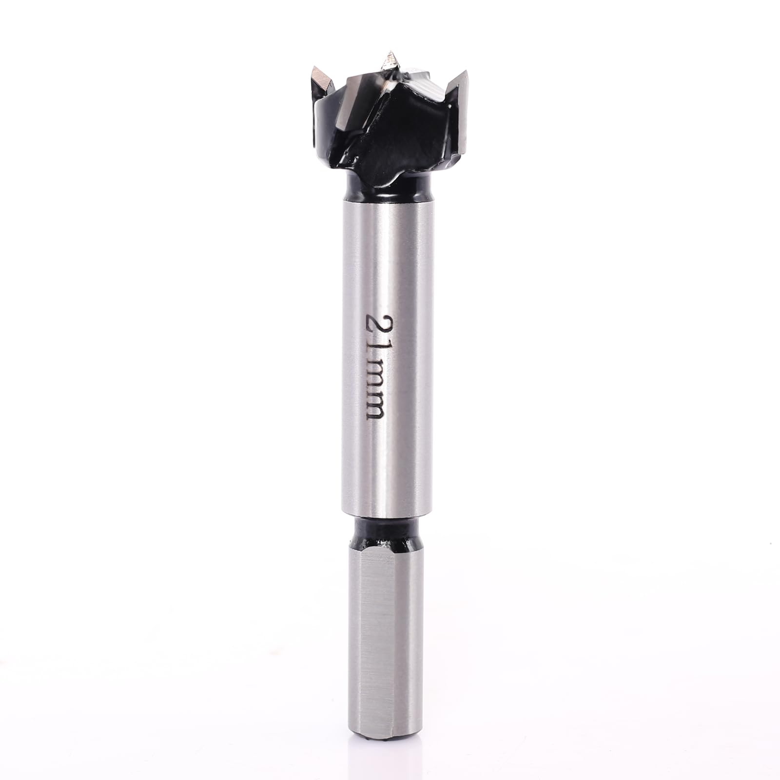 Akylin Forstner Drill Bit 21mm - Carbide Tipped Forstner Bit - Hex Shank Wood Hinge Drilling Hole Saw Cutter, for Auger Opener, Drilling Boring Bit