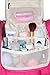 Compact Hanging Toiletry Bag Flat Bottom Unisex Toiletry Storage Organizer for Travel - Durable, Water-Resistant, & Stylish - with Sturdy Hanging Hook Rose