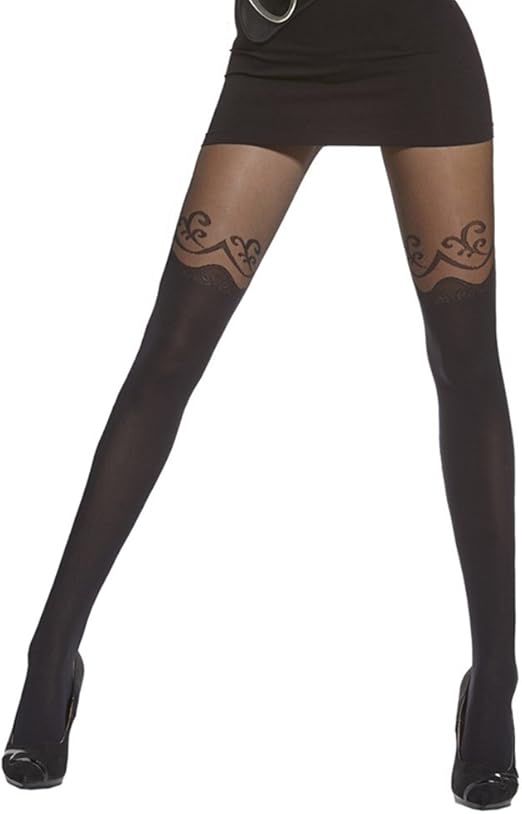 Black Patterned Tights Colette 20 Denier by Adrian Amazon.co.uk Clothing