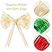 Tatuo 150 Yards Christmas Satin Edge Organza Ribbon Gift Ribbons with Gold Glitter Edges Wrapping Christmas Decoration (Red, Green and Ivory, Each Color 50 Yards)
