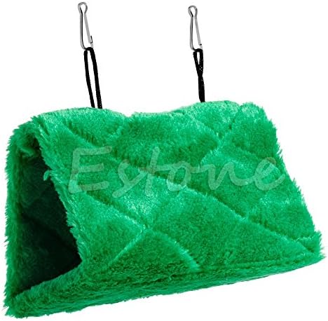 Itemap Pet Bird Parrot Hammock Hanging Cave Cage Plush Snuggle Happy Hut Tent Bed Bunk Toy