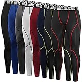 Neleus Men's 2 Pack Compression Tights Sport Running Leggings Pants