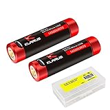 Klarus 14500UR75 750mAh 14500 3.7V Li-ion Rechargeable AA Battery Micro-USB Charging With SKYBEN Battery Case (2-Pack)