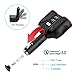 QC3.0 Smart Car Charger, 2 Socket + 3 USB (2xSmart USB Port & 1xQC3.0 USB Port) Multifunction Car Socket Splitter Adapter Built-in 10A Fuse for Smart Phones, Tablets, GPS, MP3 Players