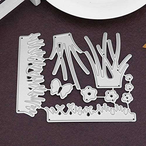 VKTECH Grass Die Cut Metal Cutting Dies Stencils Embossing DIY Cutting Die Craft for Scrapbook Photo Album Paper Cards Gift Decorative (GG0187)