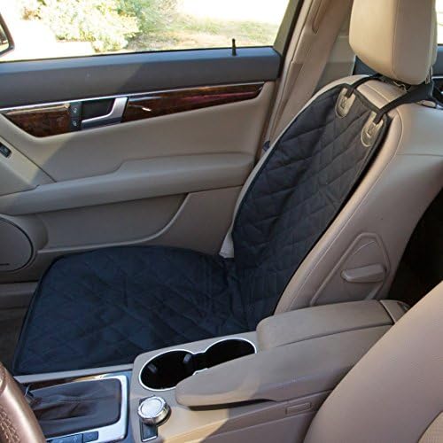 Pet Dog Car Seat Cover, Black Heavy Duty 600D Oxford, Waterproof, Scratch Proof Nonslip Quilted Padded Washable , 20 inches W x 39 inches L, Fits Most Cars Trucks and SUV's
