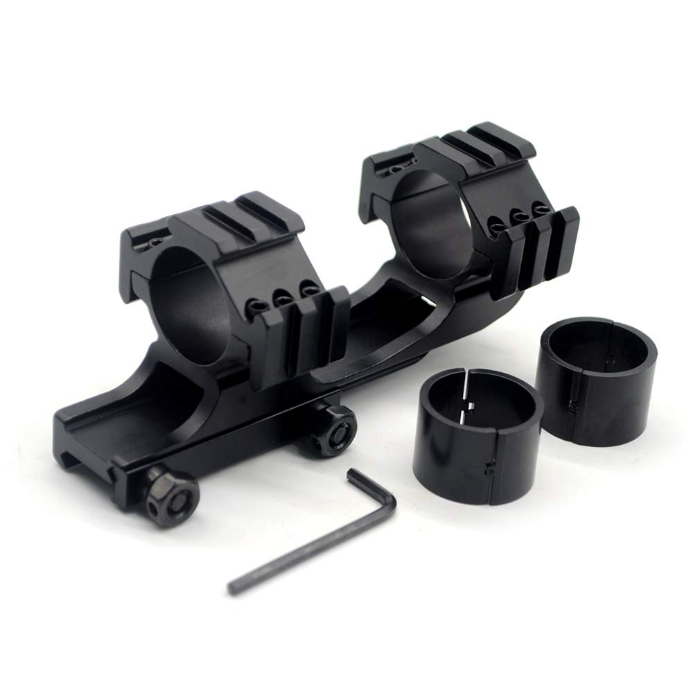Trirock Cantilever Dual Ring Scope Base Mount for 25.4mm / 30mm Riflescope Quick Release with 3 side Picatinny/Weaver Rail